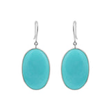 Natural Turquoise Earrings In 18k Gold