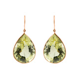 Molto Bello Gems- Natural Peridot Drop Earrings In 14k Gold