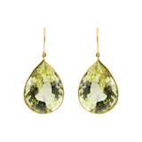 Molto Bello Gems- Natural Peridot Drop Earrings In 14k Gold