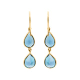 Molto Bello Gems - Natural London Blue Topaz Earrings In 18k Gold