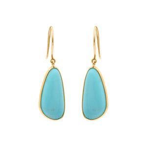 Buy Natural Turquoise Earrings In 18k Gold