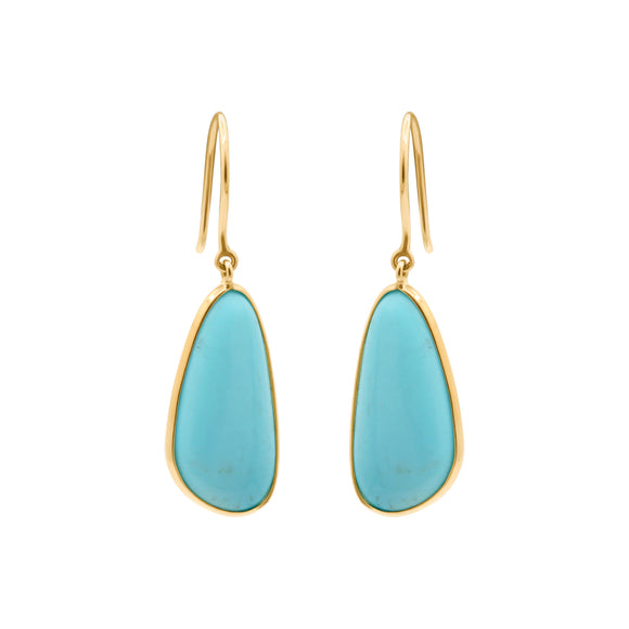 Buy Natural Turquoise Earrings In 18k Gold