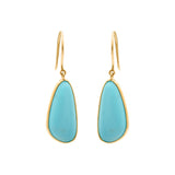 Buy Natural Turquoise Earrings In 18k Gold