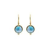 Natural London Blue Sapphire Drop Earrings In 18k Gold