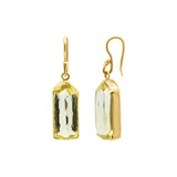 Shop Natural Lemon Quartz Dangle Earrings In 18k Gold