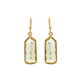 Shop Natural Lemon Quartz Dangle Earrings In 18k Gold