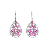 Shop Pear Shaped Natural Ruby Dangle Earrings In 18k Gold