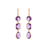 Molto Bello Gems - Natural Amethyst Earrings In 18k Gold