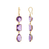 Molto Bello Gems - Natural Amethyst Earrings In 18k Gold