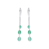 Molto Bello Gems: Natural Emerald Drop Earrings In 14k Gold