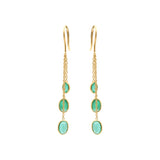 Molto Bello Gems: Natural Emerald Drop Earrings In 14k Gold