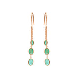 Molto Bello Gems: Natural Emerald Drop Earrings In 14k Gold