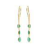 Molto Bello Gems: Natural Emerald Drop Earrings In 14k Gold