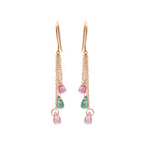 Molto Bello Gems- Multi Tourmaline Drop Earrings In 18k Gold