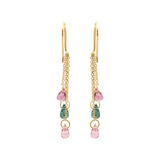 Molto Bello Gems- Multi Tourmaline Drop Earrings In 18k Gold