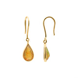 Unique Natural Opal Dangle Earrings In 18k Gold