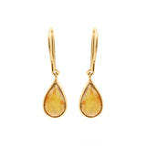 Unique Natural Opal Dangle Earrings In 18k Gold