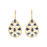 Molto Bello Gems - Natural Blue Sapphire Drop Earrings In 18k Gold