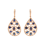 Molto Bello Gems - Natural Blue Sapphire Drop Earrings In 18k Gold