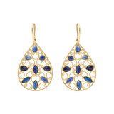 Molto Bello Gems - Natural Blue Sapphire Drop Earrings In 18k Gold