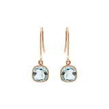 Molto Bello Gems- Natural Blue Topaz Drop Earrings In 14k Gold