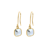 Molto Bello Gems- Natural Blue Topaz Drop Earrings In 14k Gold