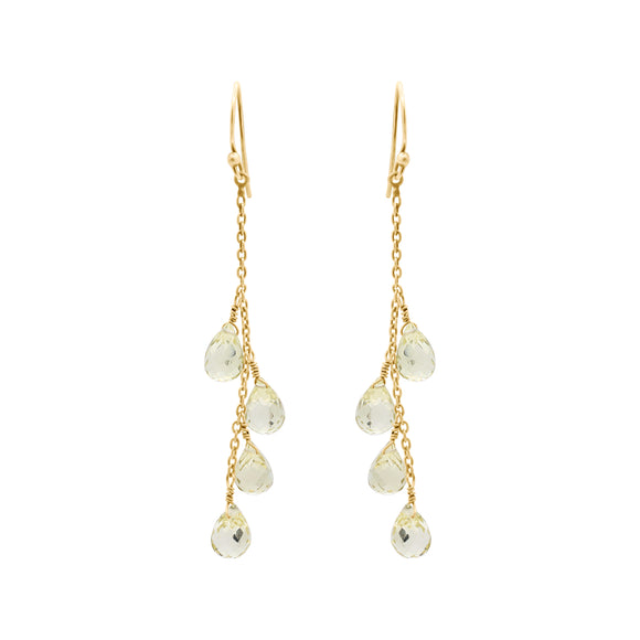 Molto Bello Gems - Natural Lemon Quartz Earrings In 18k Gold