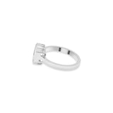 18k White Gold Natural Diamond Plain Ring