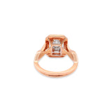 MOLTO BELLO GEMS 18k Rose Gold Diamond Twisted Ring For Wedding