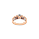 Floral Natural Diamond 18k Rose Gold Ring