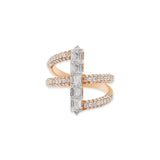 Precious Natural Diamond 18k Rose Gold Ring