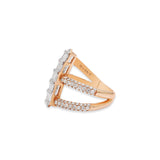 Precious Natural Diamond 18k Rose Gold Ring