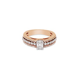 Beautiful Natural Diamond 18k Rose Gold Ring