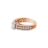 Beautiful Natural Diamond 18k Rose Gold Ring