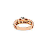 Beautiful Natural Diamond 18k Rose Gold Ring