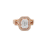 Molto Bello Gems Natural Diamond 18k Rose Gold Ring